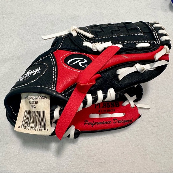Youth Rawlings Players Series T-ball glove & Under Armour batting gloves - Picture 4 of 9